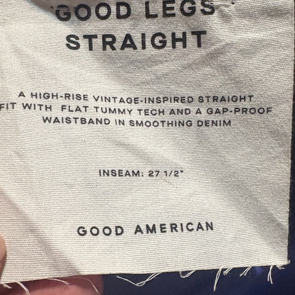 Good american icon faux leather jeans size 25 straight leg bikercore - Picture 9 of 9